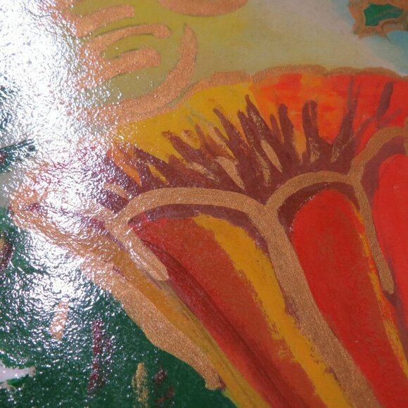 Hand painted Santa with Victrola and vintage clothing - Picture 3 of 7